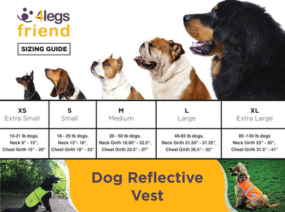 Upgraded Reflective Dog Vest. Hi-Visibility, Fluorescent Blaze Orange Dog Vest Helps Protect Your Best Friend. Safeguard Your PUP from Motorists & Hunting Accidents, on or off Leash by
